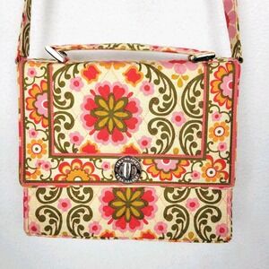 Vera Bradley Julia Folkloric Floral Crossbody Turn Lock Removable Strap Boho